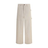 Max Mara Cream Cotton Cargo Pants
